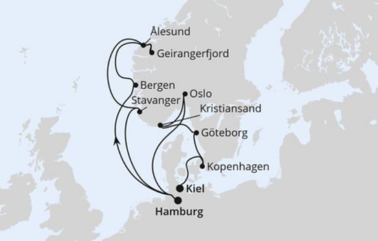 Skandinavische Highlights & Weltnaturerbe ab Hamburg