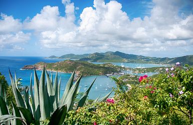 Blick auf Falmouth Bay, Antigua