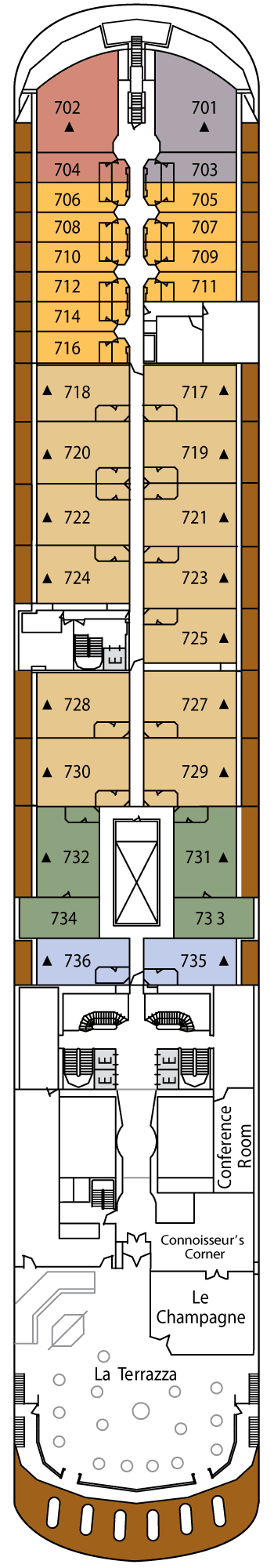 Silver Shadow - Silversea - Deck 7 (Deck 7)