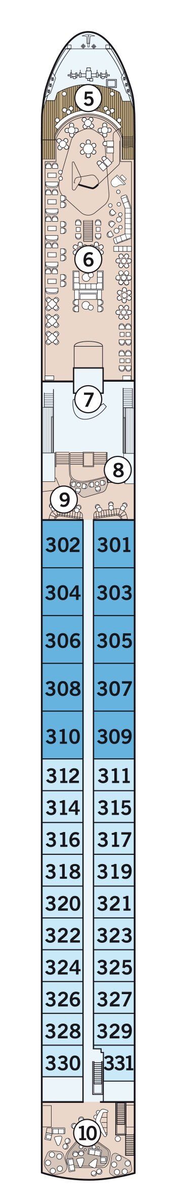 MS Amadeus Cara - Amadeus Flusskreuzfahrten - Deck 3 (Mozart-Deck)