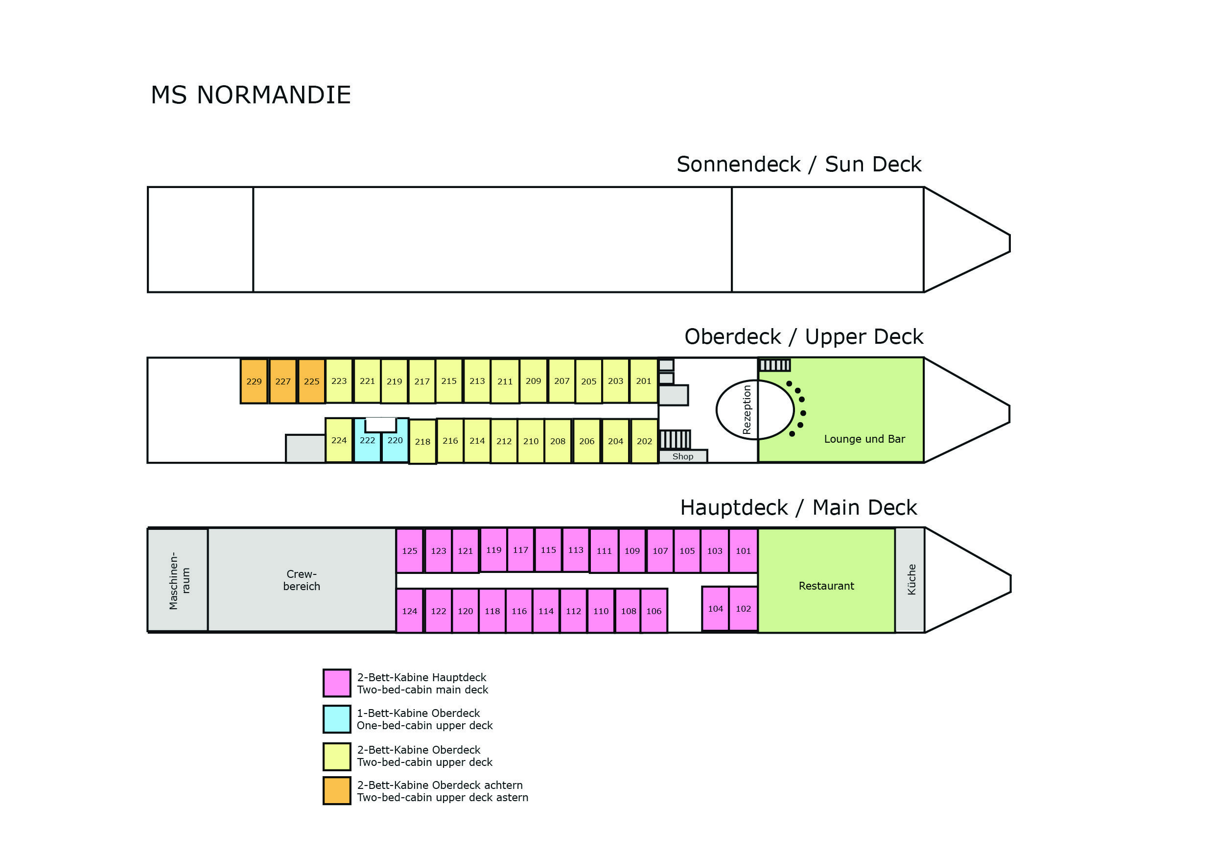 NORMANDIE Deckplan
