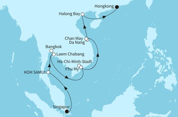 Impressionn zu Winter 2025/26 - Mein Schiff 6 - Südostasien und Vietnam