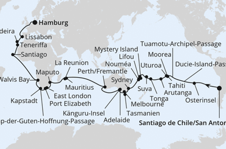 Impression zu AIDA Teilstrecke der Weltreise - AIDAsol - Von San Antonio nach Hamburg