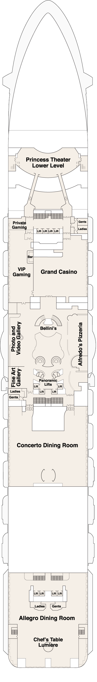 Majestic Princess - Princess Cruises - Deck 6 (Fiesta)