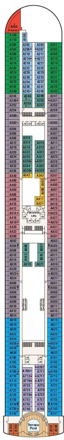Diamond Princess - Princess Cruises - Deck 12 (Aloha)