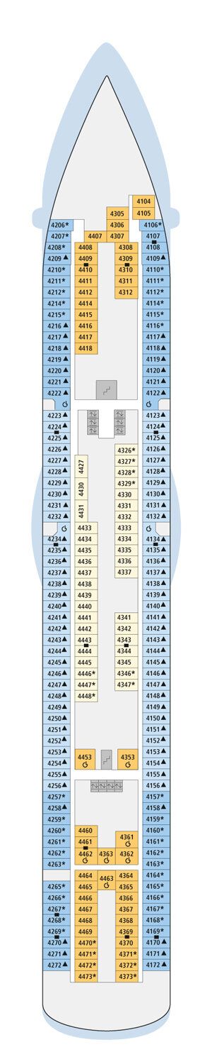 AIDAblu - AIDA Cruises - Deck 4 (Deck 4)