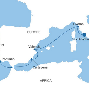Skyline mit Sao Jorge Lissabon
