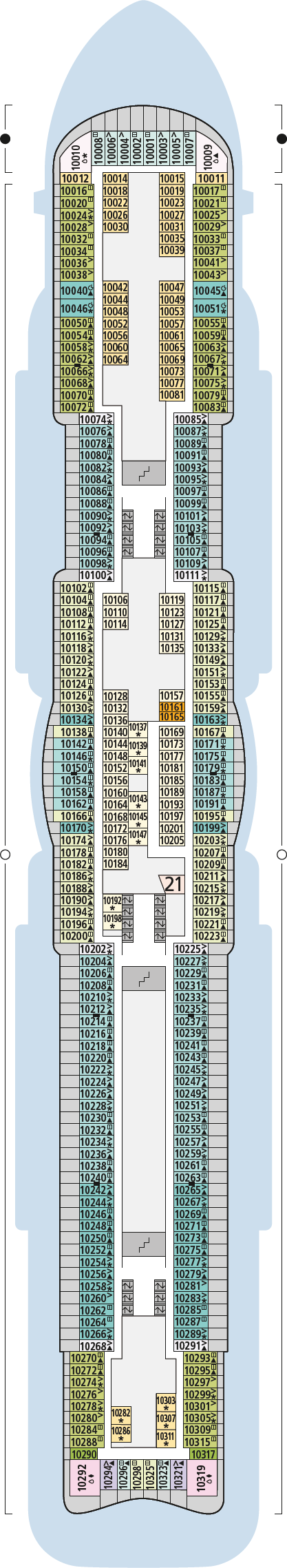 AIDAcosma - AIDA Cruises - Deck 10 (Deck 10)