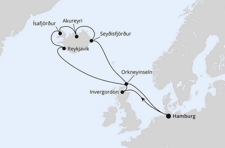 Impression zu Nordeuropa mit AIDA - AIDAsol - Island-Rundreise