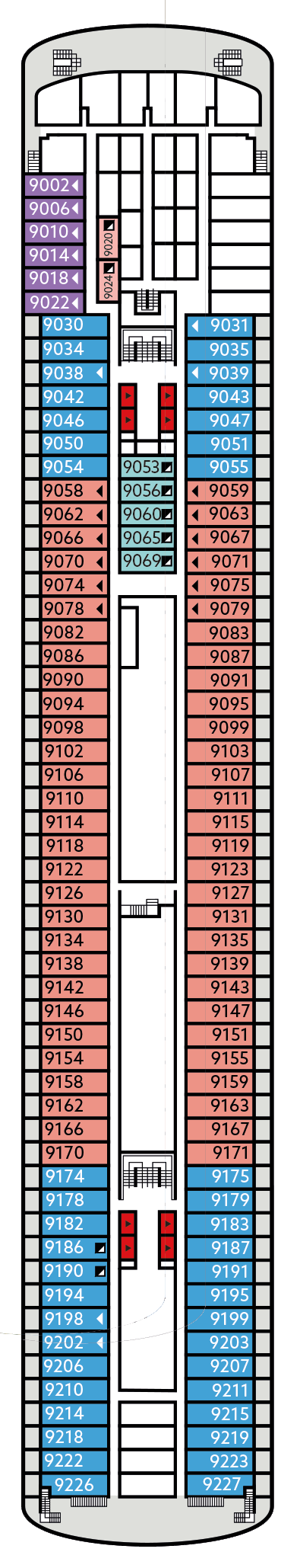 Vasco da Gama - Nicko Cruises Hochsee - Deck 9 (Veranda Deck)
