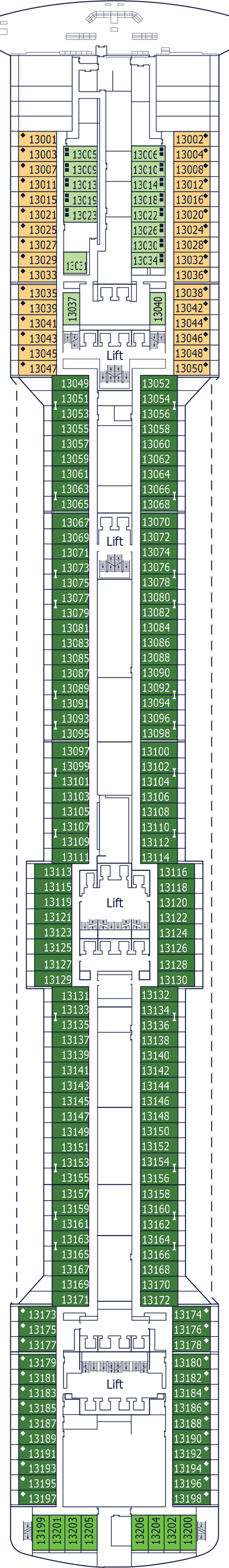 MSC Fantasia - MSC Cruises - Deck 13 (Arcobaleno)