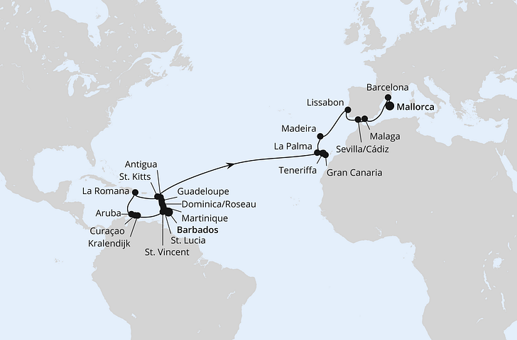 Impression zu AIDA Winter 2026/27 - AIDAperla - Weltenbummler Karibische Inseln ab Barbados