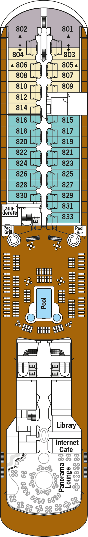 Silver Whisper - Silversea - Deck 8 (Deck 8)