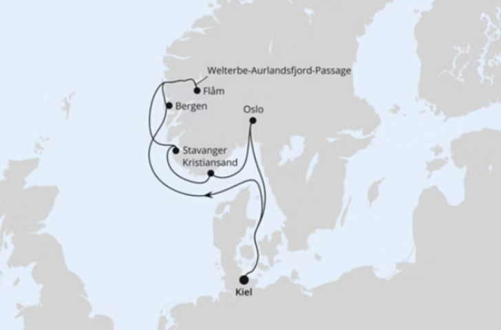 Impression zu AIDA ALL IN Winter 2026/27 - AIDAprima - Norwegens Welterbe mit Skifestival in Oslo