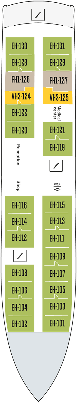 MS Santa Cruz II - Hurtigruten EXPEDITIONS - Deck 2 (Horizon Deck)
