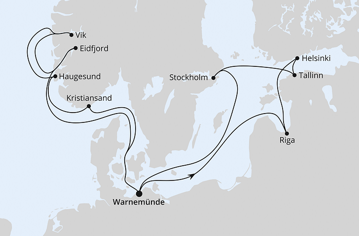 Impressionn zu Sommerferien 2026 - AIDAdiva - Highlights der Nord- und Ostseeküste