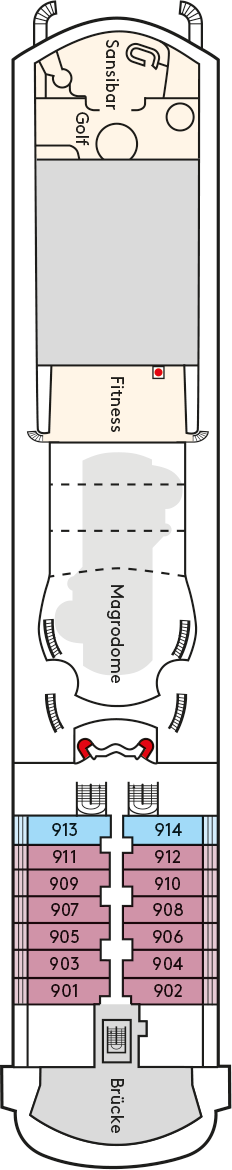 MS Europa - Hapag-Lloyd Cruises - Deck 9 (Bellevue Deck)