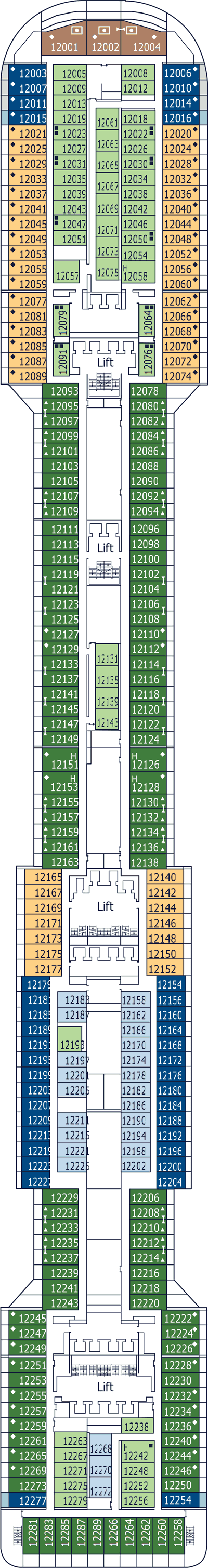 MSC Preziosa - MSC Cruises - Deck 12 (Opale)