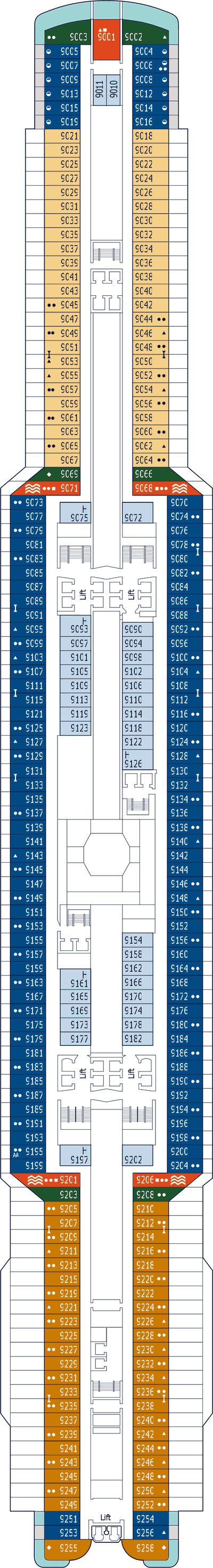 MSC Seaside - MSC Cruises - Deck 9 (Lanikai)
