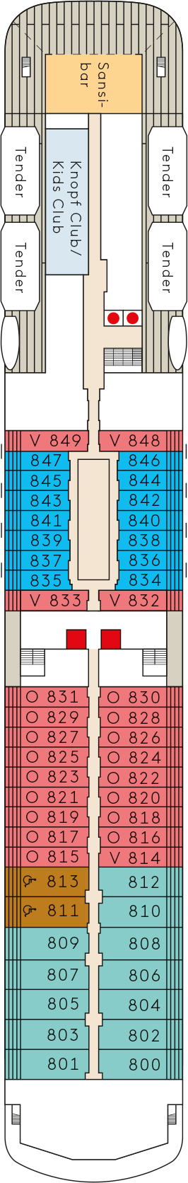 MS Europa 2 - Hapag-Lloyd Cruises - Deck 8 (Deck 8)