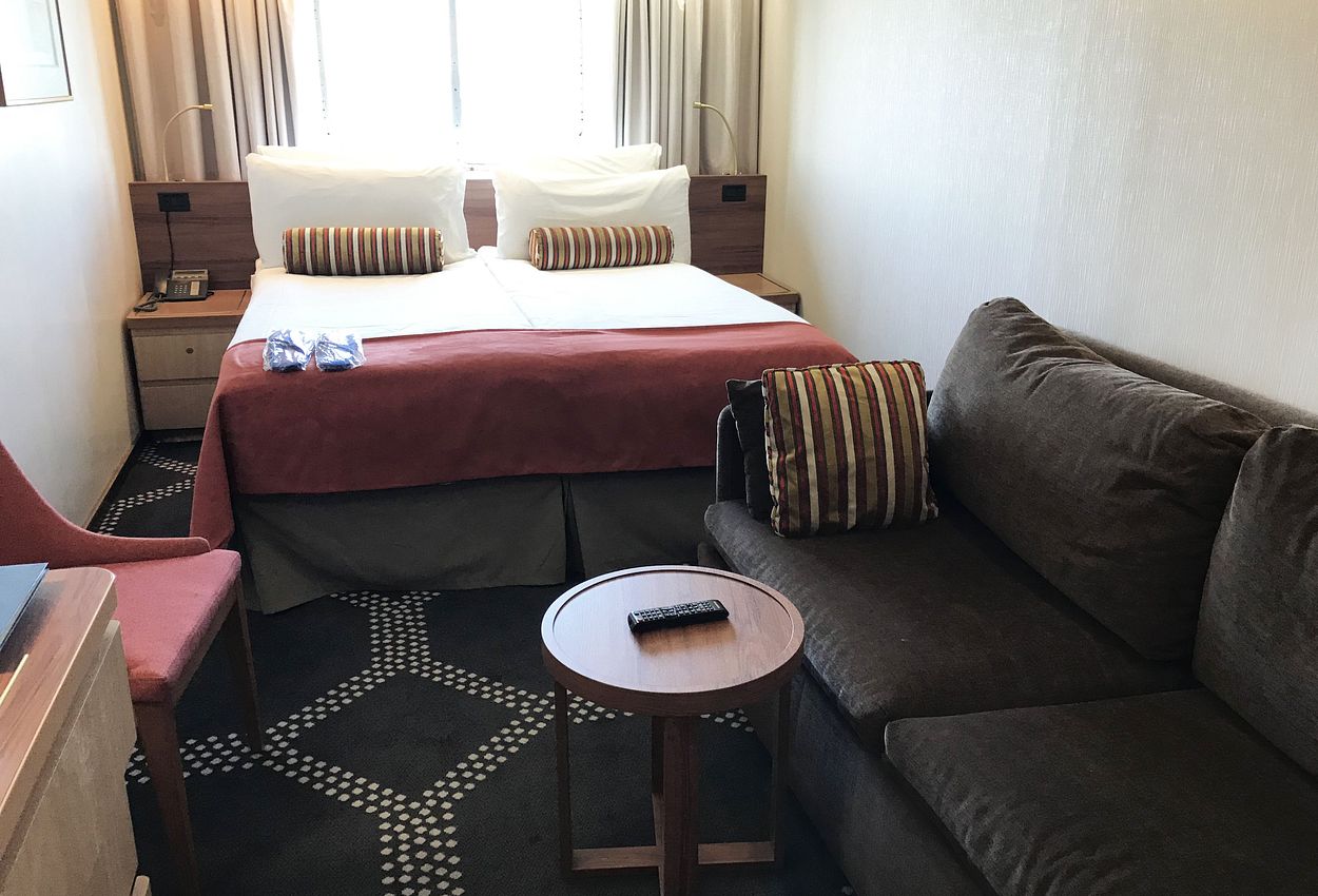 Eine Außenkabine auf Deck 5 auf der Vasco da Gama