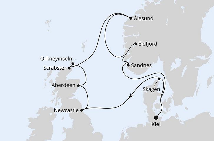 Impressionn zu AIDA Angebot der Woche - AIDAbella - England, Schottland & Norwegen