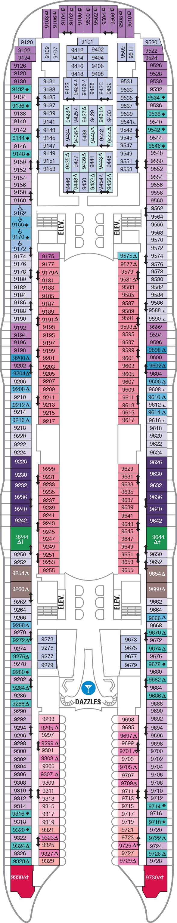 Allure of the Seas - Royal Caribbean International - Deck 9