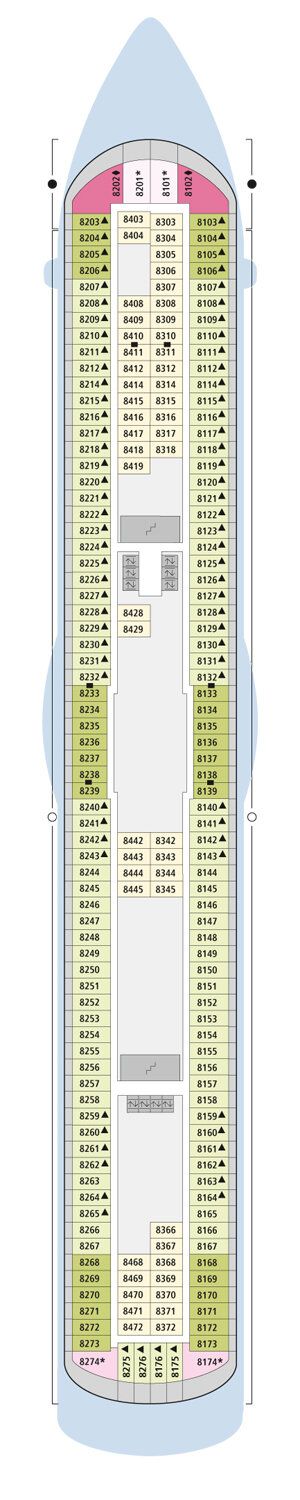 AIDAbella - AIDA Cruises - Deck 8 (Deck 8)
