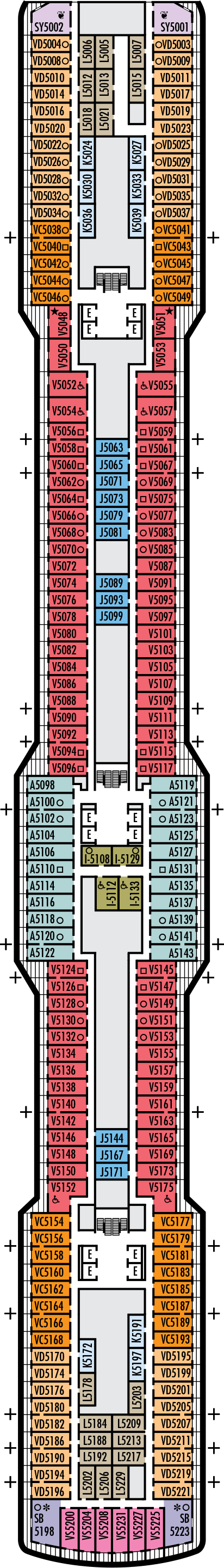 MS Nieuw Statendam - Holland America Line - Deck 5 (Gershwin)