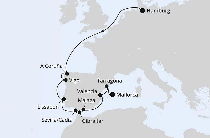 Impression zu AIDA Sommer 2027 - AIDAsol - Von Hamburg über Portugal nach Mallorca