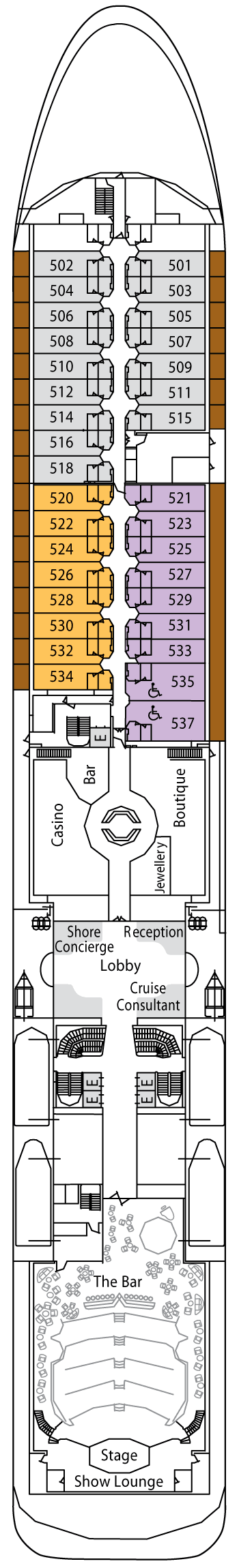 Silver Shadow - Silversea - Deck 5 (Deck 5)
