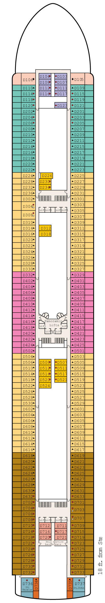 Emerald Princess - Princess Cruises - Deck 9 (Dolphin)
