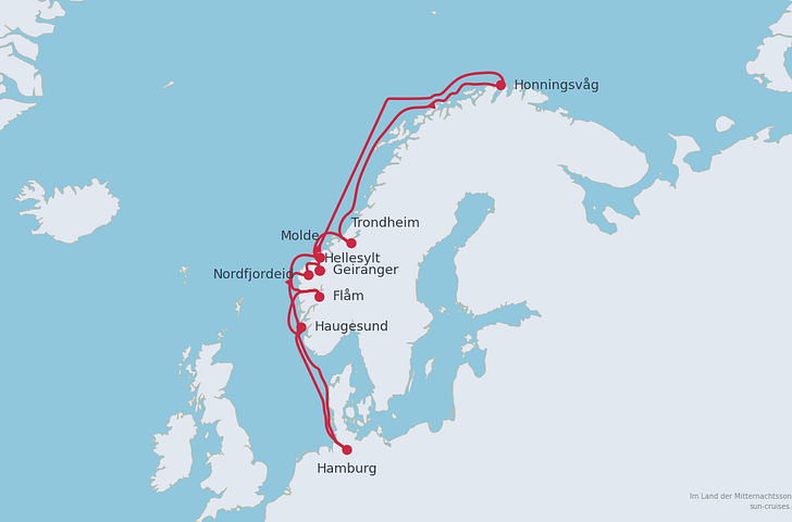 Impression zu Mein Schiff Suiten Sommer 2027 - Mein Schiff Relax - Im Land der Mitternachtssonne