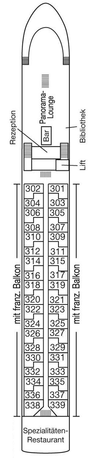 MS Alena - Phoenix Flusskreuzfahrten - Deck 3 (Oriondeck)