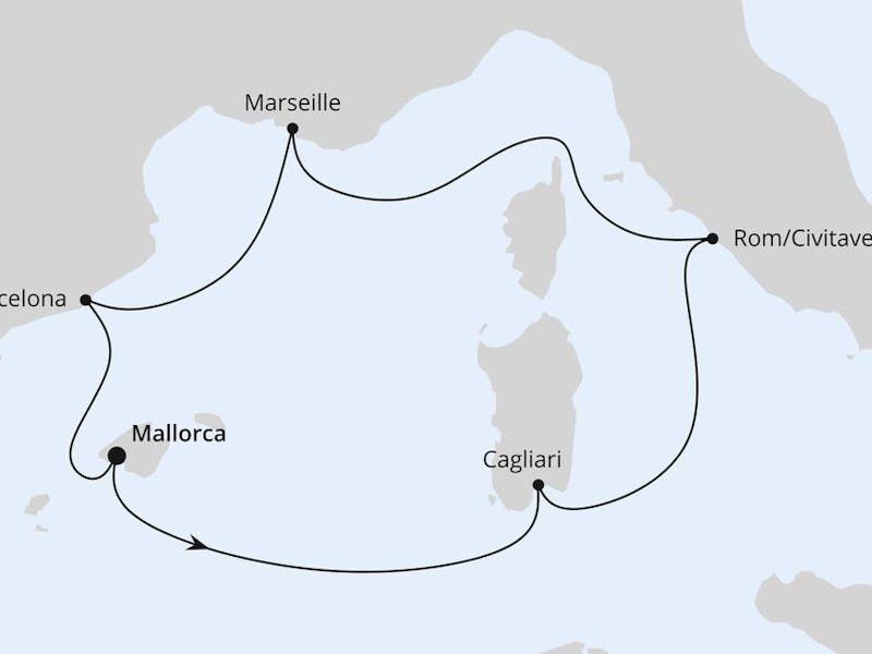 Mediterrane Schätze mit Sardinien ab Mallorca