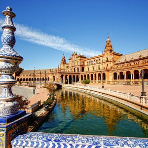 Plaza de Espana Sevilla Andalusien Spanien