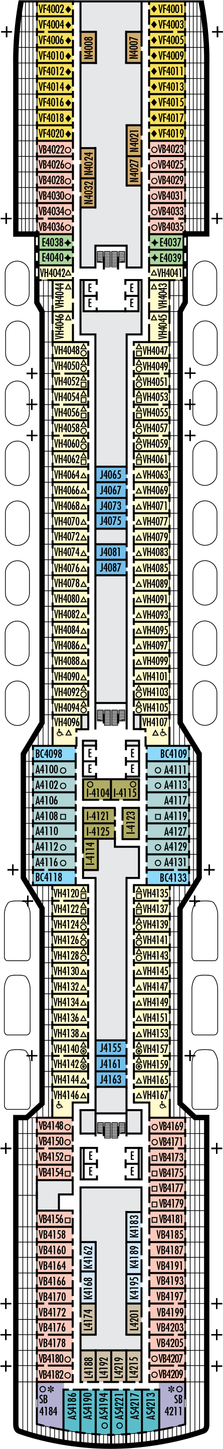 MS Nieuw Statendam - Holland America Line - Deck 4 (Beethoven)