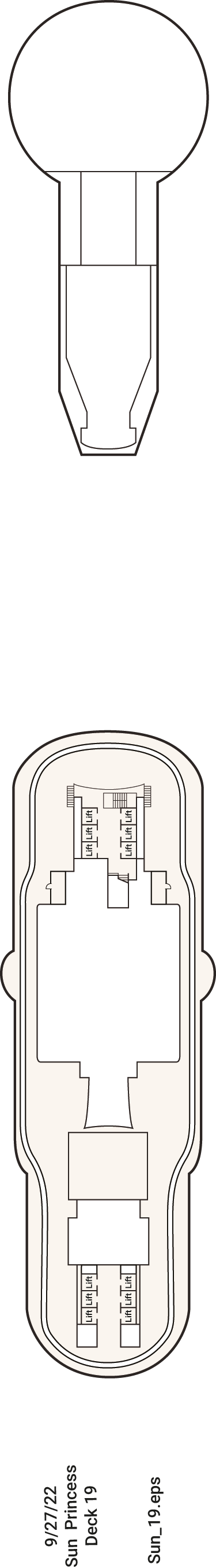 Sun Princess - Princess Cruises - Deck 19 (Deck 19)