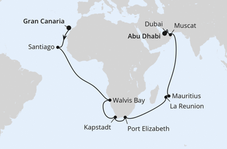Impression zu AIDA Balkon Special - AIDAprima - Weltenbummler Kapverden, Südafrika & Mauritius