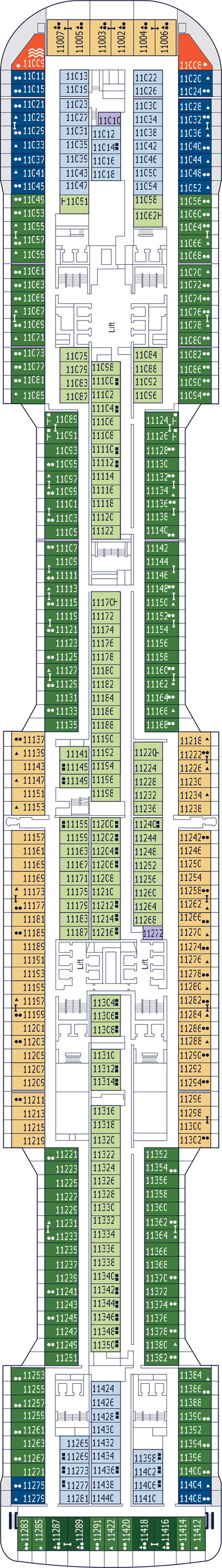 MSC Virtuosa - MSC Cruises - Deck 11 (Puccini)