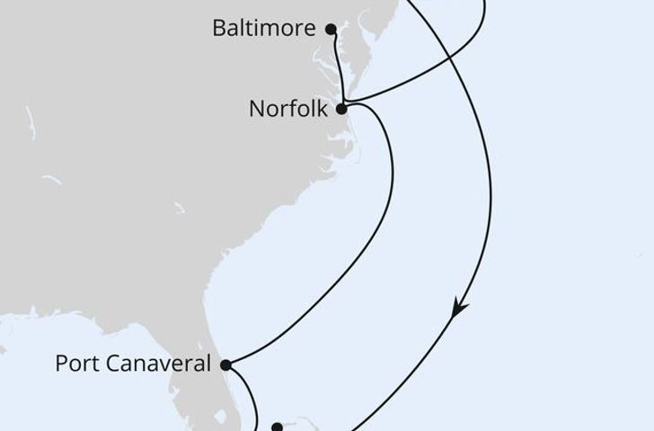 Impression zu Herbstferien 2026 - AIDAdiva - Florida, Maryland & Bahamas
