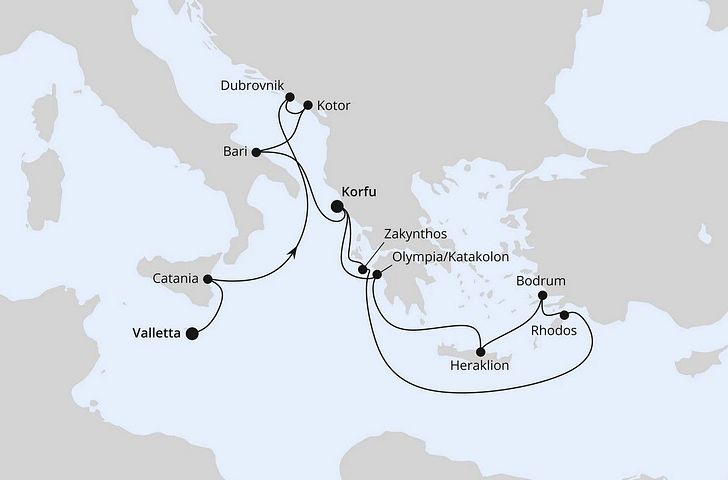 Impression zu AIDA Sommer 2027 - AIDAblu - Sizilien, Adria & Griechenland