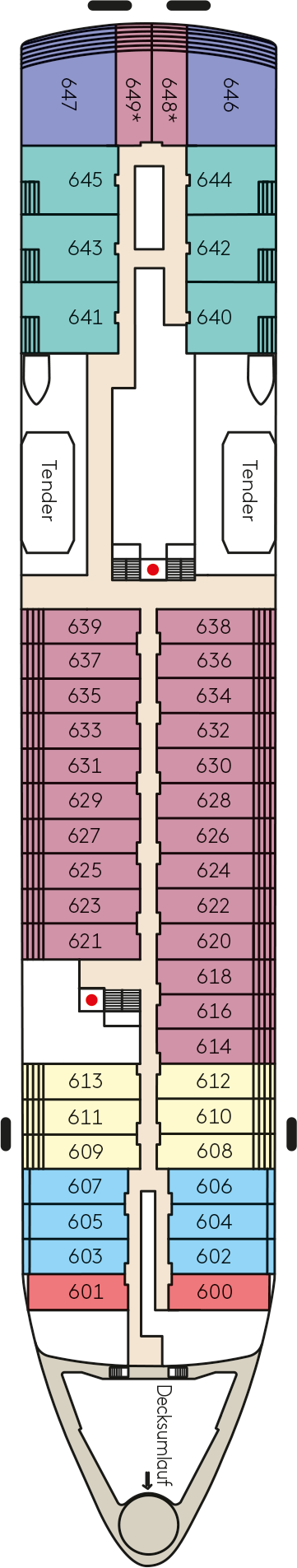 HANSEATIC nature - Hapag-Lloyd Cruises - Deck 6 (Deck 6)