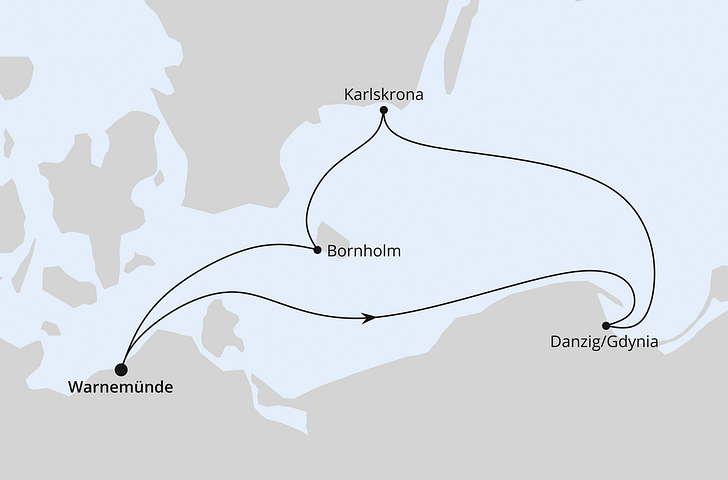 Impressionn zu Sommerferien 2026 - AIDAmar - Kurzreise nach Danzig & Bornholm