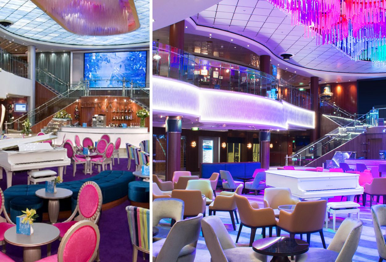 Links das alte, rechts das neue Atrium