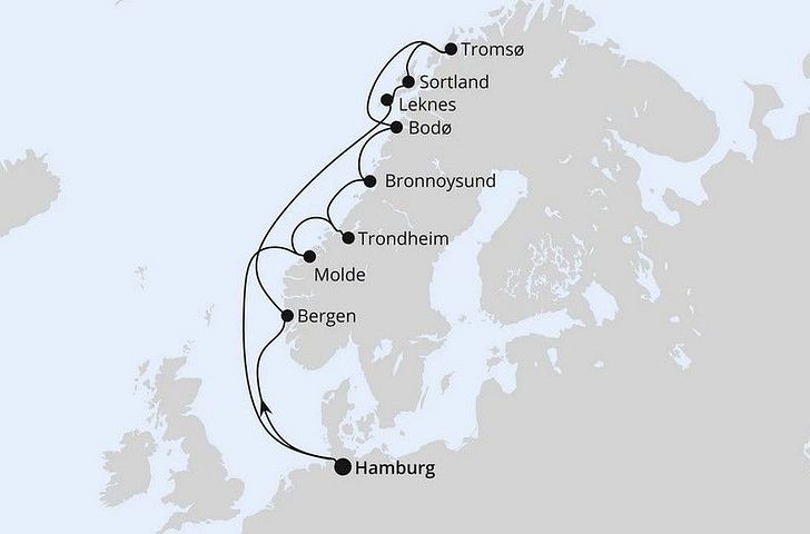 Impression zu Sommer 2026 - AIDAsol oder AIDAbella - Herbstliche Nordlichter