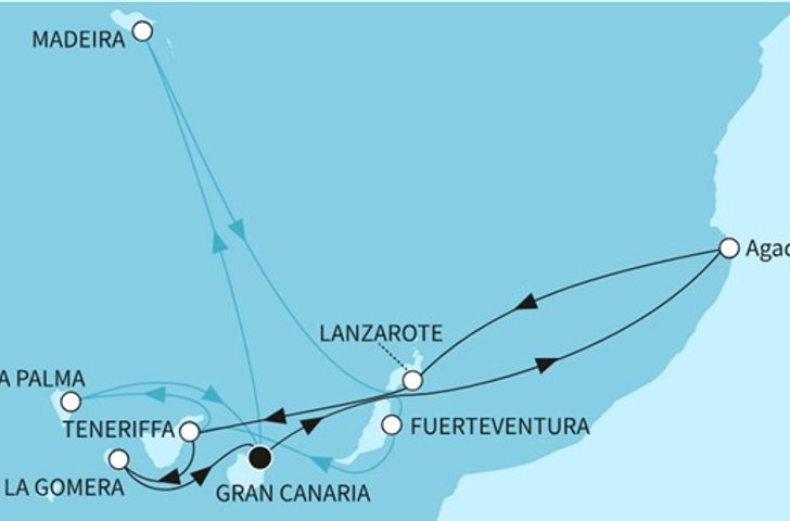 Impressionn zu Winter 2025/26 - Mein Schiff 7 - Kanaren, Madeira und marokkanisches Flair
