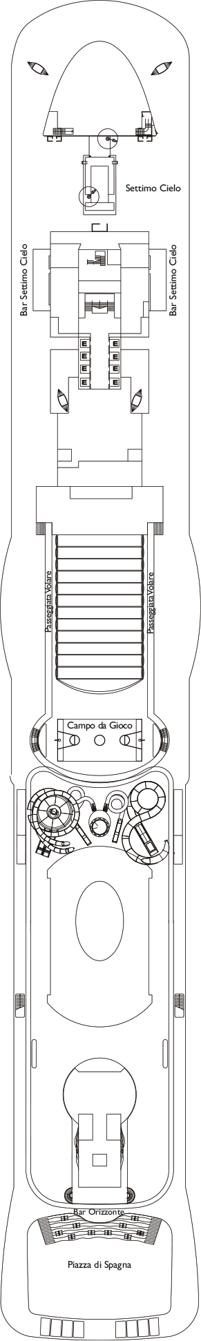 Costa Smeralda - Costa Kreuzfahrten - Deck 18 (Torino)