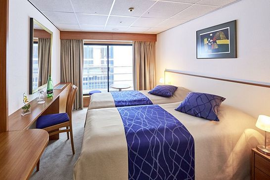 MS Rousse Prestige - Plantours Flusskreuzfahrten - Kategorie 6, Zweibett außen, Deluxe, frz. Balkon, Oberdeck, Garantiekabine (PG06)