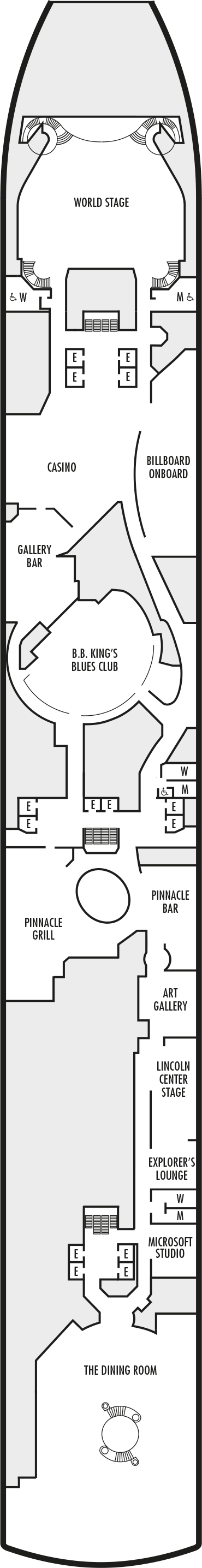 MS Eurodam - Holland America Line - Deck 2 (Lower Promenade)